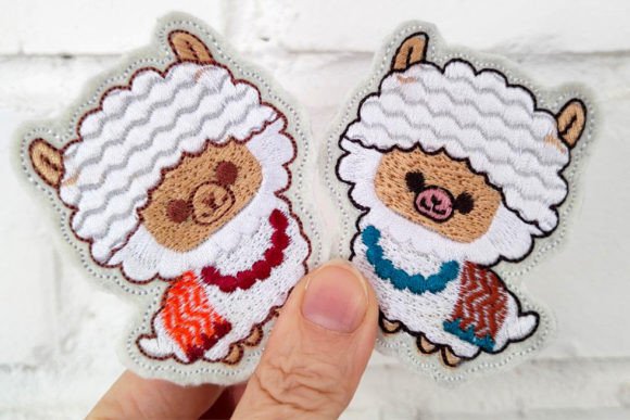 Cute Little Lamma Embroidery Design